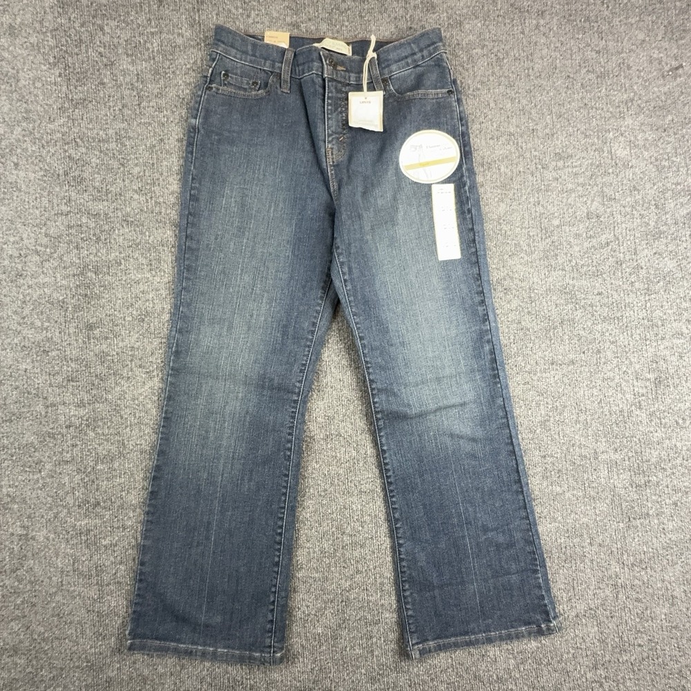 Levi's Perfectly Slimming 512 Jeans Womens 12P Medium Blue Bootcut Stretch